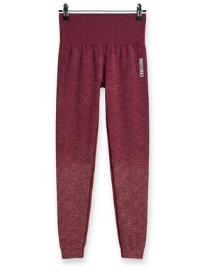 Gymshark Women’s Adapt Ombre Burgundy Leggings Size Small